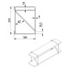 Soportes para baldas - Soporte Baldas ROD 214x166 mm Negro