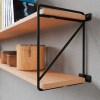 Soportes para baldas - Soporte Baldas ROD 214x166 mm Negro