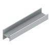 Perfil H Japonesa 12 mm para Puerta 16 mm Plata Mate 4 Metros