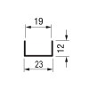 Perfil Horizontal en U 19 mm Mokka 4 Metros