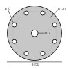 Disco Lija Soporte Papel con Velcro PS 73 BWK 150 mm Grano 320