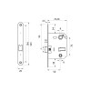 Picaportes - Picaporte Unificado PU-70 Canto Redondo Blanco