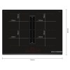 Placas de inducción - BOSCH Encimera Flex Inducción con Extractor PVQ731H26E 4 Zonas Cristal Negro