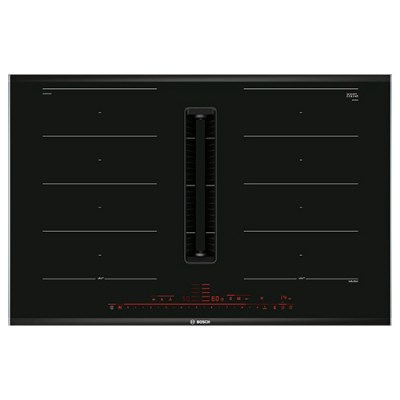 Placas de inducción - BOSCH Encimera Flex Inducción con Extractor PXX875D67E 4 Zonas Cristal Negro