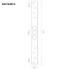 Cerradura Seguridad R201B Sin Pestillo E60 Dorado