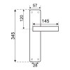 Manivelas con placa - Juego Manivelas con Placa R-85 Oro