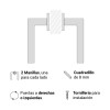 Manivelas con roseta - Juego Manivelas con Roseta Rental Aluminio Níquel Satinado