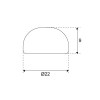 Topes puerta - Tope Goma Transparente RS-23
