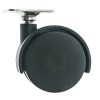 Rueda Nylon D30 H43 15 Kg con Pletina Negro