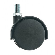 Rueda Nylon D45 H58 30 KG Perno M6x15 Negro