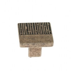 Pomos mueble - Pomo Cuadrado 25x25 mm Cuero