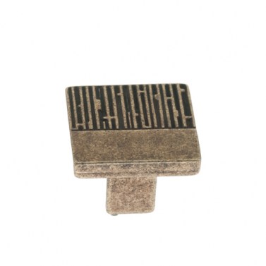 Pomos mueble - Pomo Cuadrado 25x25 mm Cuero