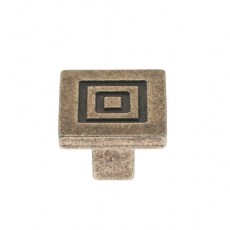 Pomos mueble - Pomo Cuadrado 25x25 mm Cuero