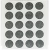 Herraje para mueble - Cartón 100 Tapones Diámetro 13 mm Gris Cemento