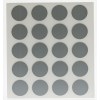 Herraje para mueble - Cartón 100 Tapones Diámetro 13 mm Gris Metal