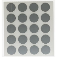 Herraje para mueble - Cartón 100 Tapones Diámetro 13 mm Gris Metal