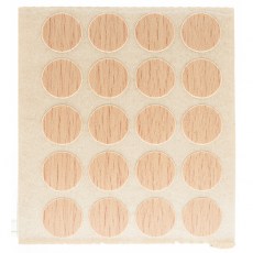 Herraje para mueble - Cartón 100 Tapones Diámetro 13 mm Haya Varia