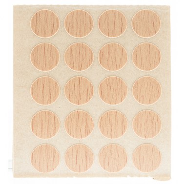 Herraje para mueble - Cartón 100 Tapones Diámetro 13 mm Haya Varia