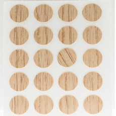 Herraje para mueble - Cartón 100 Tapones Diámetro 13 mm Roble Trigo