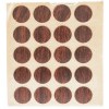 Herraje para mueble - Cartón 100 Tapones Diámetro 13 mm Bubinga