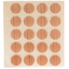 Herraje para mueble - Cartón 100 Tapones Diámetro 13 mm Cerezo
