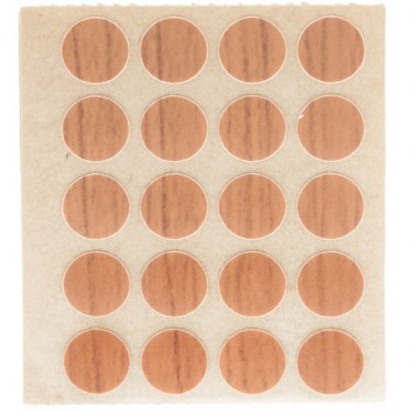 Herraje para mueble - Cartón 100 Tapones Diámetro 13 mm Cerezo Claro