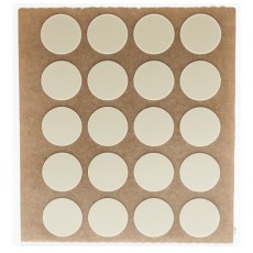 Herraje para mueble - Cartón 100 Tapones Diámetro 13 mm Crema