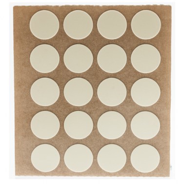 Herraje para mueble - Cartón 100 Tapones Diámetro 13 mm Crema