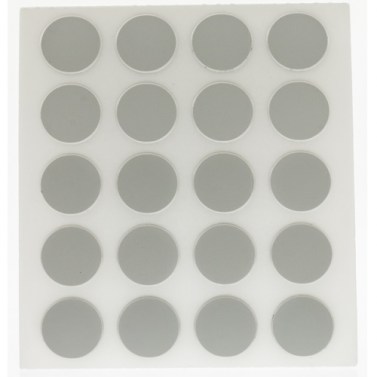 Herraje para mueble - Cartón 100 Tapones Diámetro 13 mm Gris