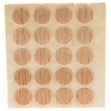 Herraje para mueble - Cartón 100 Tapones Diámetro 13 mm Haya