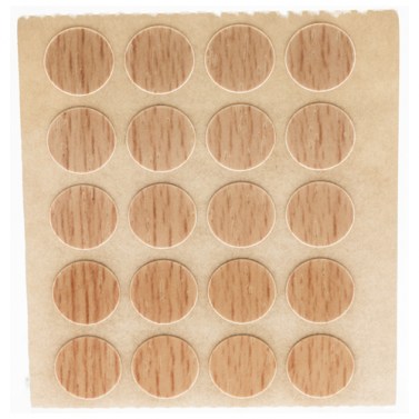 Herraje para mueble - Cartón 100 Tapones Diámetro 13 mm Haya