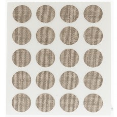 Herraje para mueble - Cartón 100 Tapones Diámetro 13 mm Lino 3 Oscuro