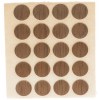 Herraje para mueble - Cartón 100 Tapones Diámetro 13 mm Nogal