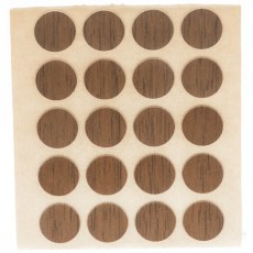Herraje para mueble - Cartón 100 Tapones Diámetro 13 mm Nogal