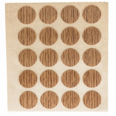 Herraje para mueble - Cartón 100 Tapones Diámetro 13 mm Roble Cocina