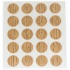 Herraje para mueble - Cartón 100 Tapones Diámetro 13 mm Roble