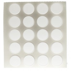 Herraje para mueble - Tapón Adhesivo Ø20 mm 60 Unidades Blanco