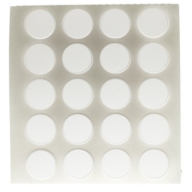Herraje para mueble - Tapón Adhesivo Ø20 mm 60 Unidades Blanco