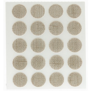 Herraje para mueble - Tapón Adhesivo Ø20 mm 60 Unidades Lino Claro