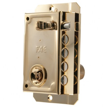 Cerradura Sobreponer S90 B70 Dorado Derecha