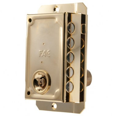 Cerradura Sobreponer S90 B70 Dorado sin Picaporte Derecha