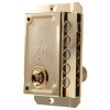 Cerradura Sobreponer S90 B70 Dorado sin Picaporte Izquierda