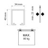 Perfil Aluminio Sensus 80 Kg 3 Metros Natural