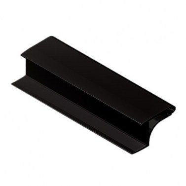 Perfil Superior Gola 3 Metros Puertas 16 mm Negro Mate