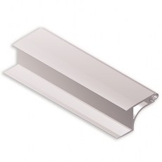 Perfil Superior Gola 3 Metros Puertas 16 mm Plata Mate