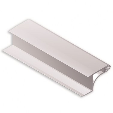 Perfil Superior Gola 3 Metros Puertas 16 mm Plata Mate