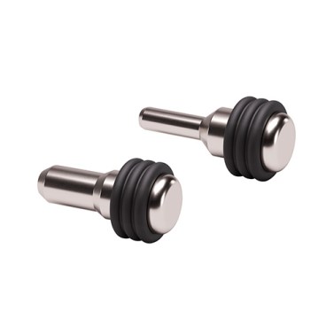 Soportes para baldas - Soporte Baldas Cristal 3 Gomas Níquel