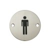 Placa Indicador Baño Hombres Inox Mate