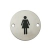 Placa Indicador Baño Mujer Inox Mate