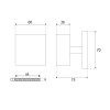 Pomos puerta entrada - Pomo Puerta Entrada Cuadrado SV170 70x70 mm Negro